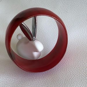 red bone horn chunky bangle bracelet boho